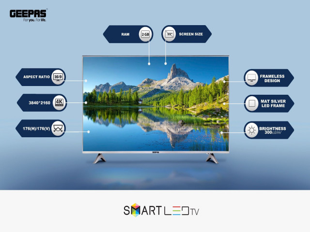 Geepas 55" Android Smart LED TV