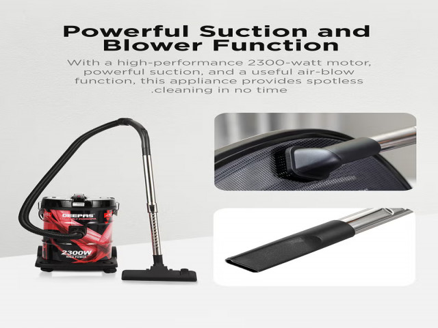 Geepas GVC2598N 2300W Davul Tipi Süpürge - Siyah/Kırmızı